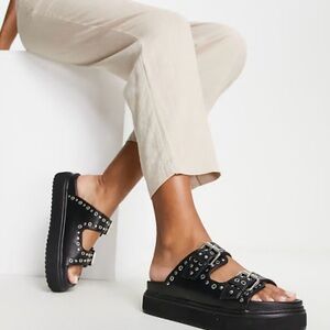 Stylish Black Women's Sandals 🤍✨🌷